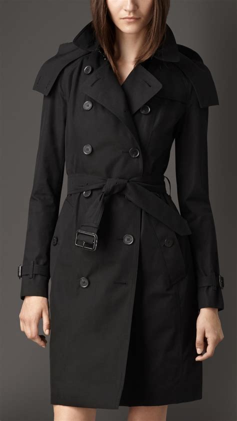 burberry womens black gabardine trench coat|authentic Burberry trench.